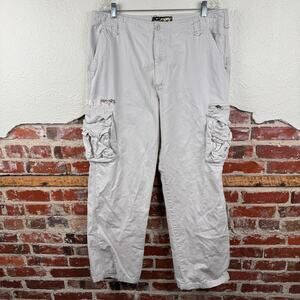 Vintage Paco Pants Sz 36x32 Tan Cargo Straight Leg Baggy Loose Fit Skate Grunge